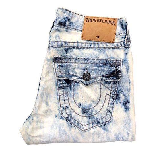 Vintage True Religion Jeans Size 34 RICKY SUPER T Blue - Picture 7 of 10